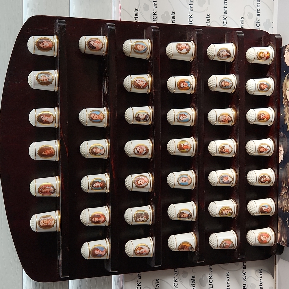 Set of 40 Franklin Porcelain bone China First Ladies of USA thimbles